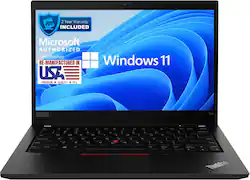 Lenovo - T14 G2 14" Refurbished Laptop - Intel 11th Gen Core i7 with 16GB Memory - Intel Iris Xe Graphics - 512GB SSD - Black - Front_Zoom