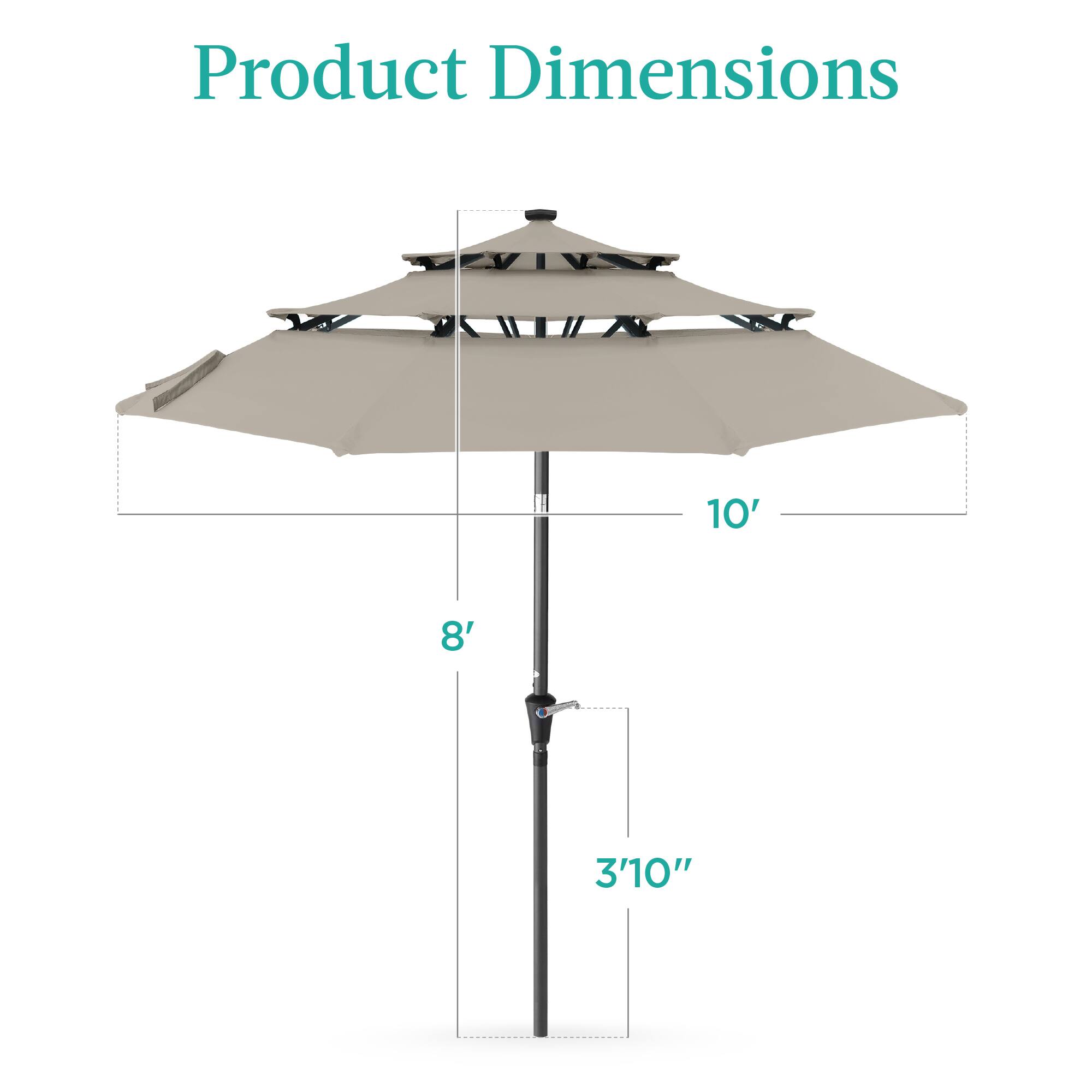 Product Dimensions: 10' x 8' x 3'10"