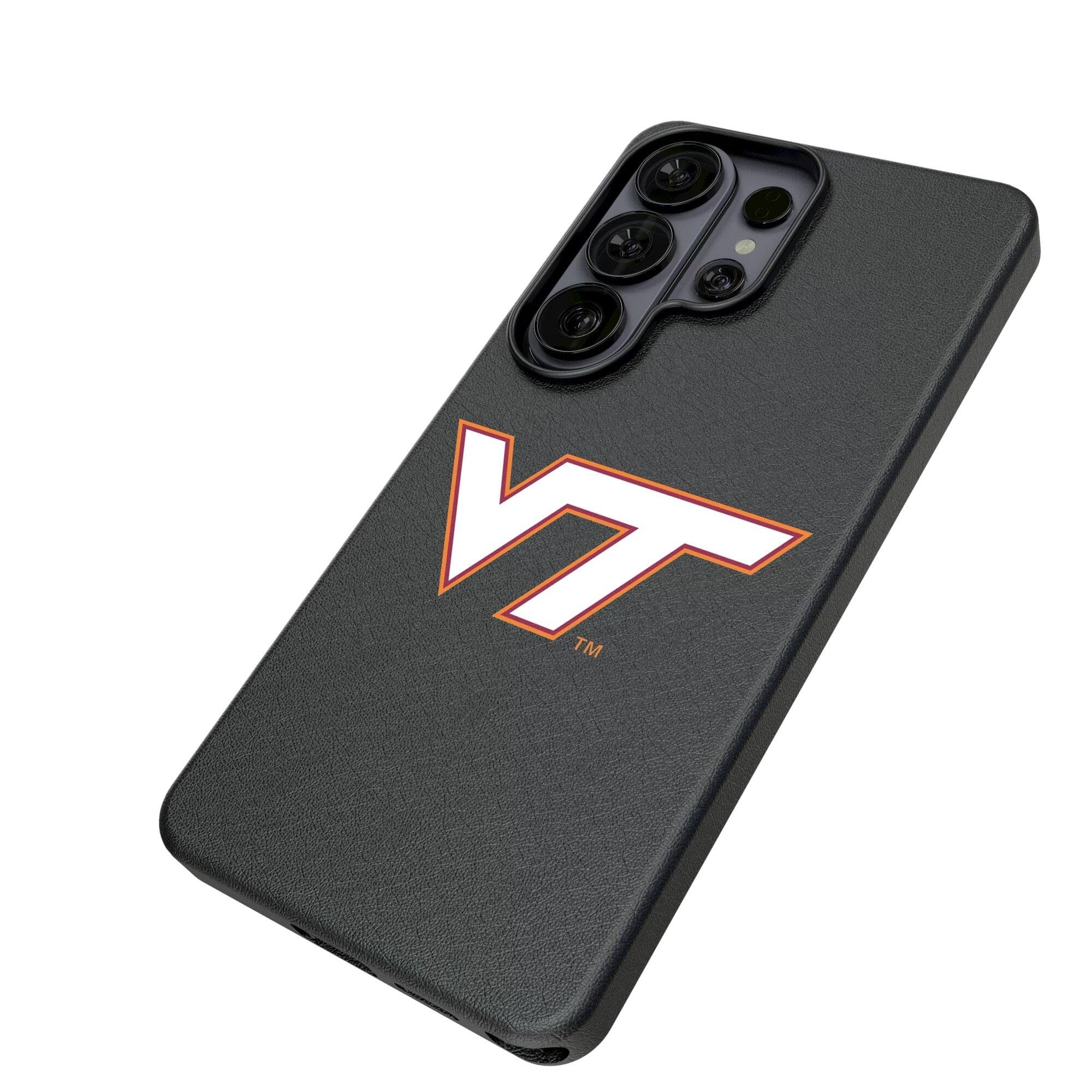 Alt View 1. Keyscaper - Virginia Tech Hokies Text Backdrop Galaxy Magnetic Bump Case - S25 Ultra - Black.