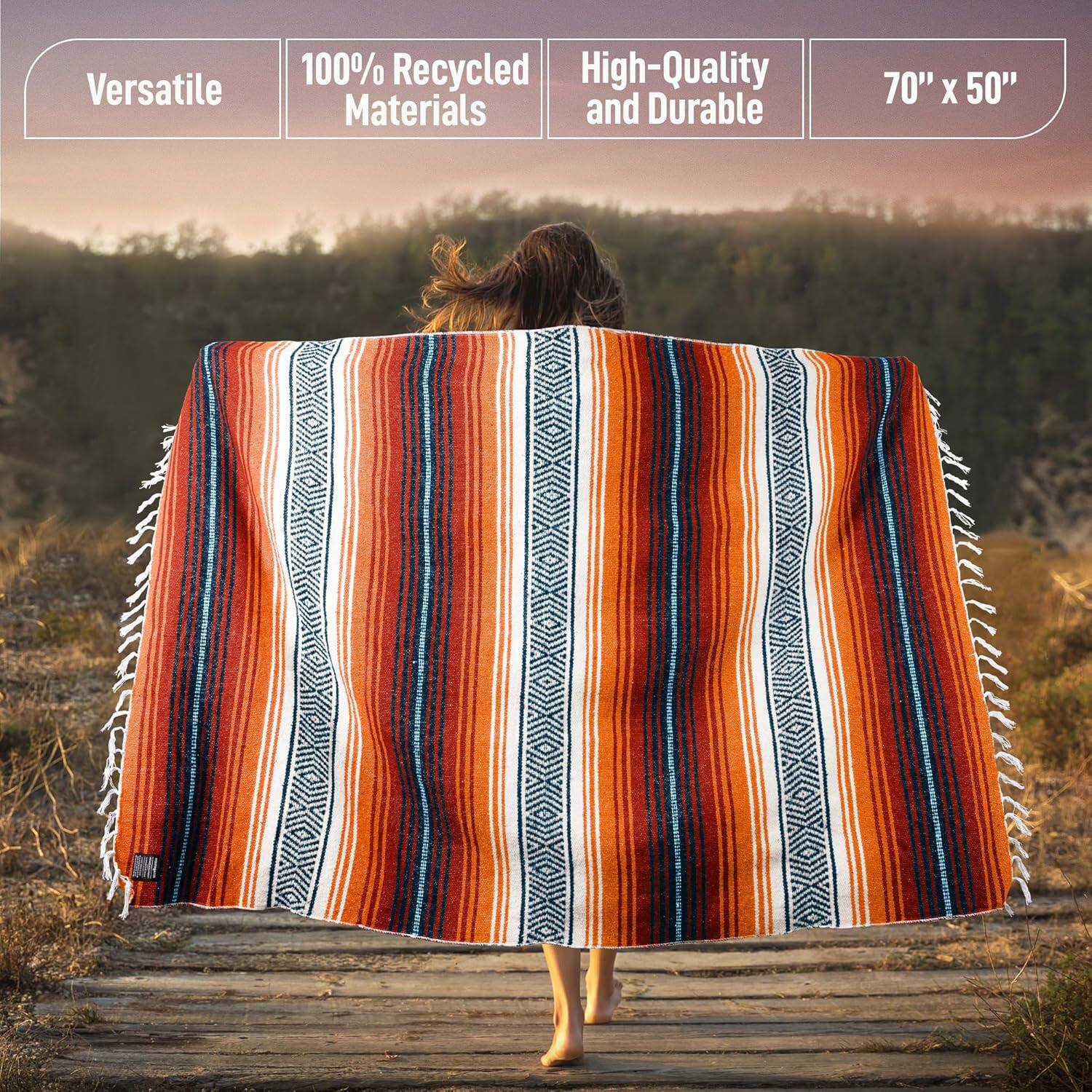 Versatile 100% Recycled High-Quality Materials and Durable 70" x 50"