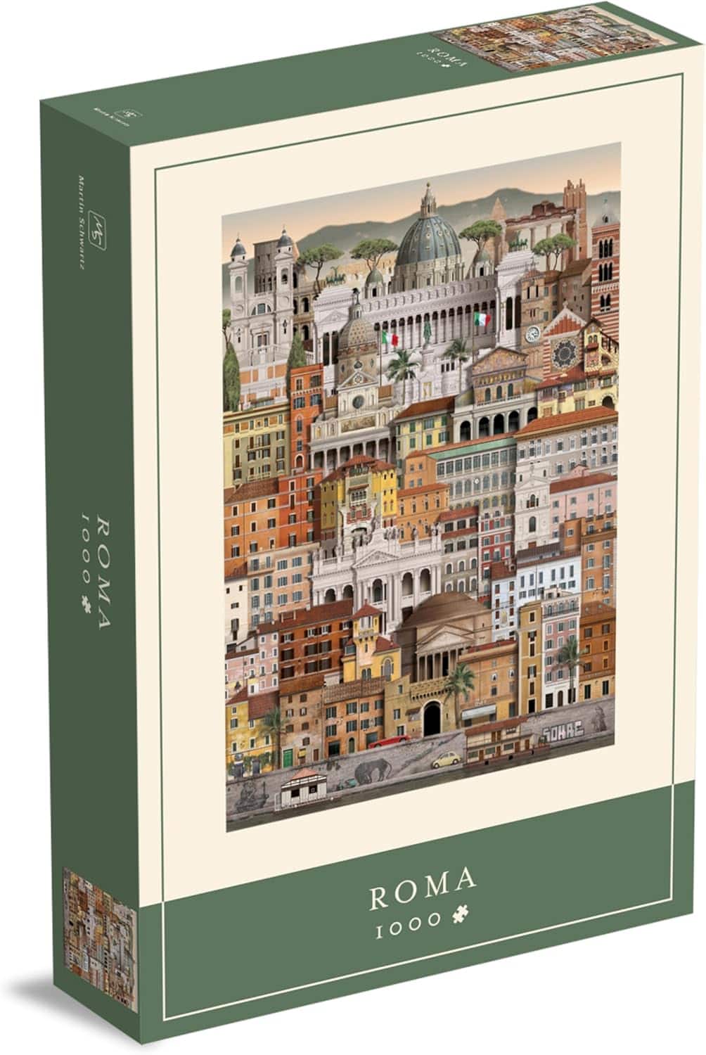 Martin Schwartz - 1000 Piece Jigsaw Puzzle for Adults – Cityscape Illustration of Rome