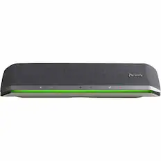 Front. HP - Poly Sync 60 Speakerphone - Wired/Wireless Bluetooth - Microsoft Teams - 6 x Bi-directional Microphone(s) - 50 mm - Silver.