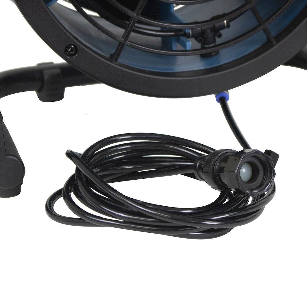 Alt View 4. XPOWER - Battery Operated Variable Speed 11" Outdoor Misting Fan and Air Circulator - Blue.