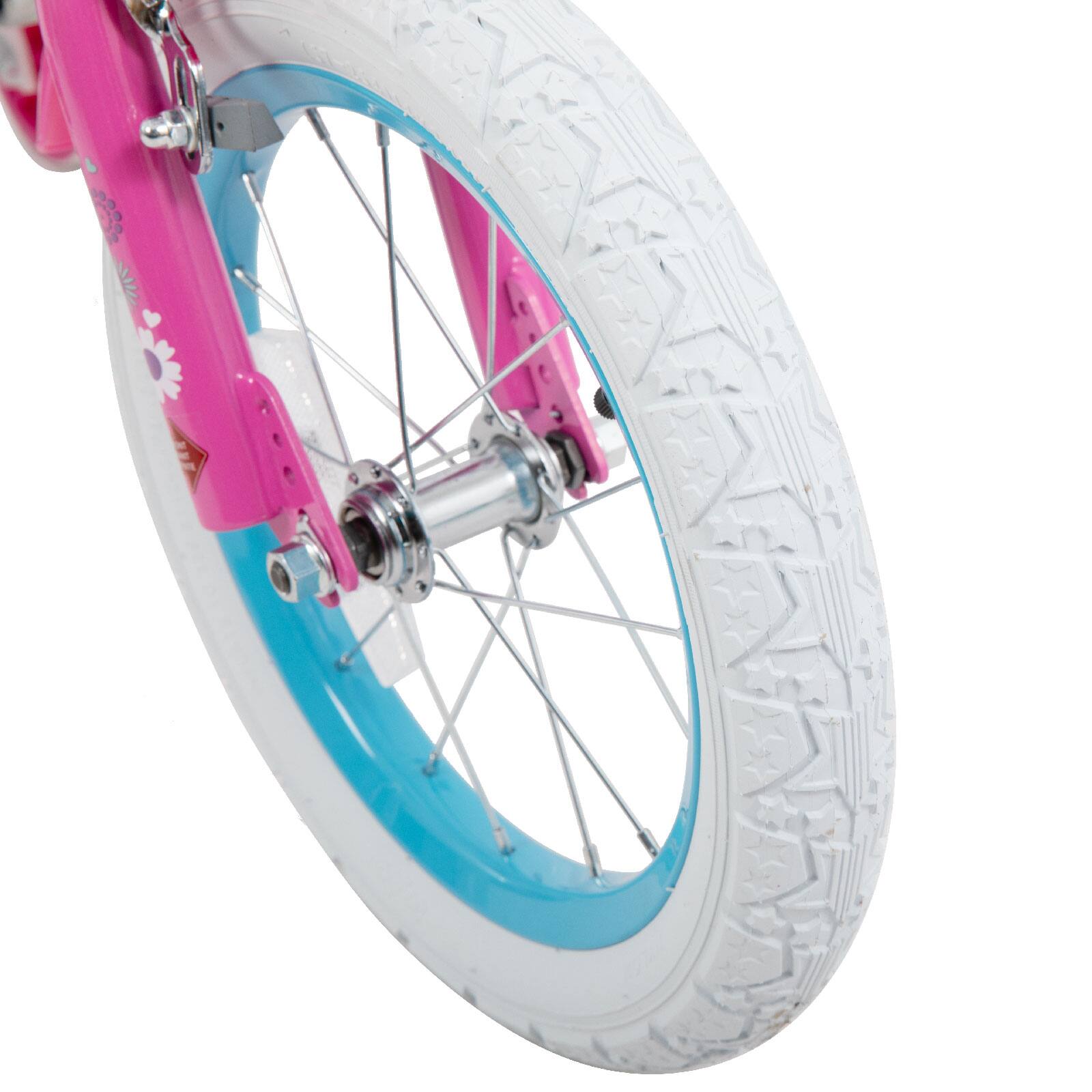 Alt View 9. JOYSTAR - JOYSTAR Little Daisy Kids Bike for Girl Boy Ages 3-5, Child's Bicycle with Doll Seat & Streamers, 14" Purple Pink - Purple Pink.