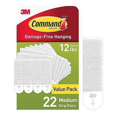 Command - Medium Picture Hanging Strips, 12 lb., 22 Pairs/Pack (17204-22NA) - White