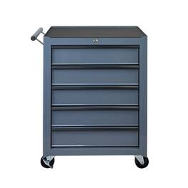 Boyel Living - GREY Rolling Metal Tool Chest with 5 Drawers, 20" 5-Drawer Tool Chest Cabinet