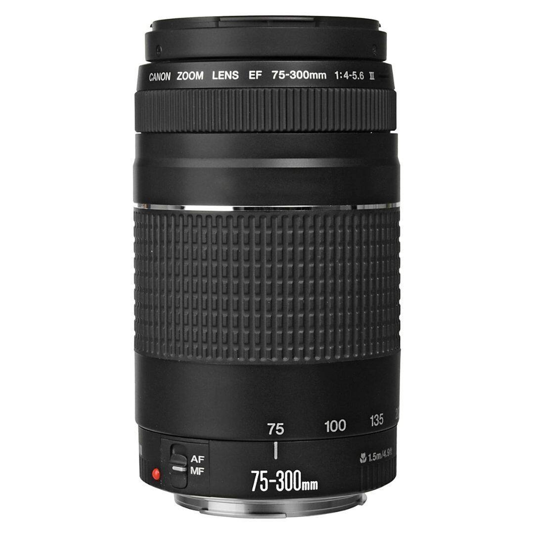 CANON ZOOM LENS EF 75-300mm 1:4-5.6 III

75-300mm 1:4-5.6

75 100 135

1.5m/4.9ft

AF MF

75-300mm