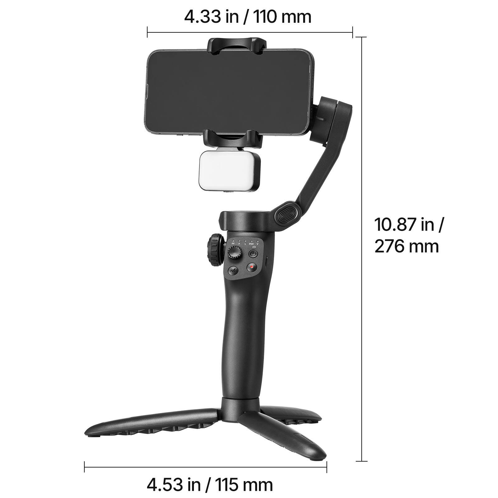 4.33 in / 110 mm  
10.87 in / 276 mm  
4.53 in / 115 mm