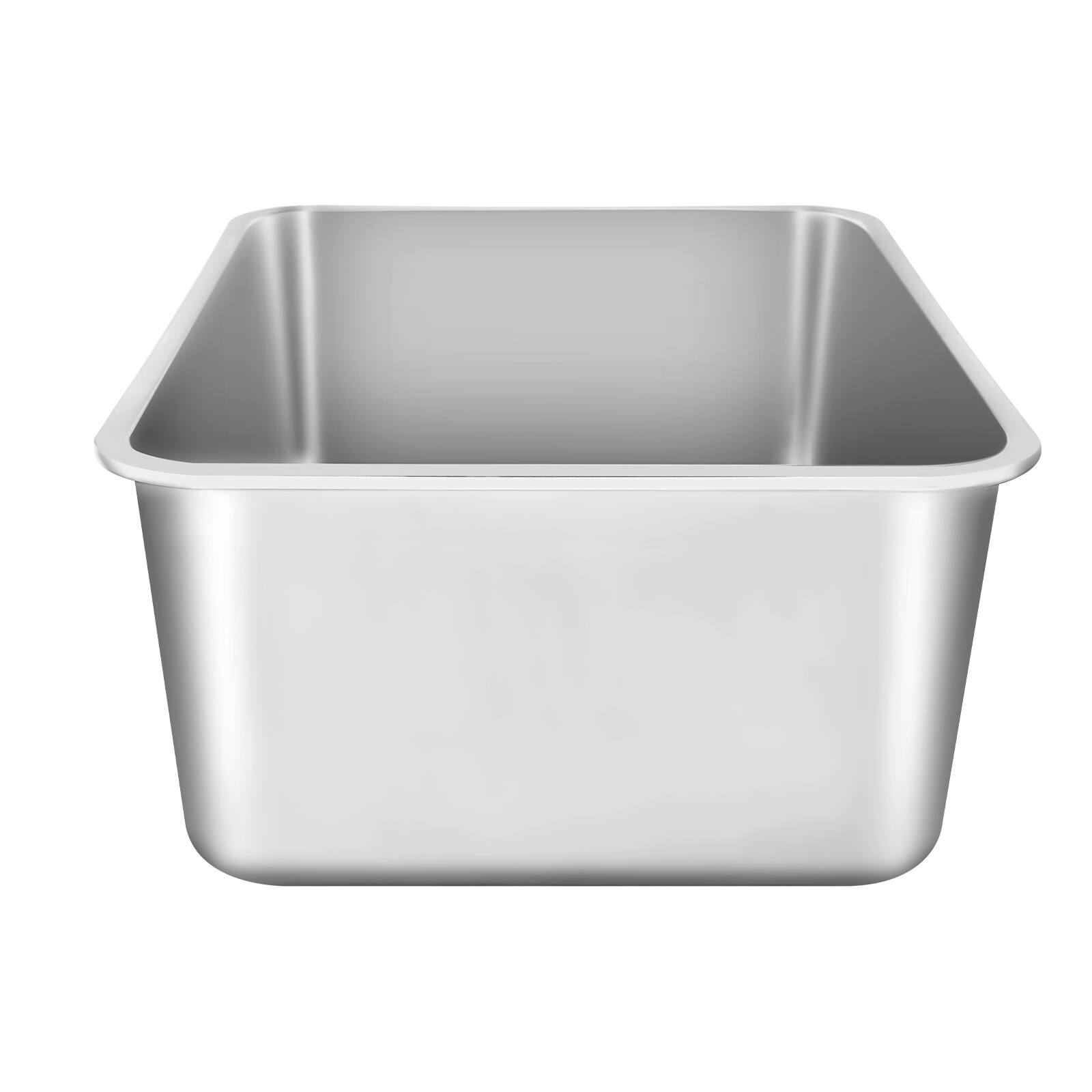 Alt View 5. VEVOR - Cat Litter Box, 8 inches Deep, XL Extra Large Stainless Steel Cat Litter Box with Scoop - Silver.
