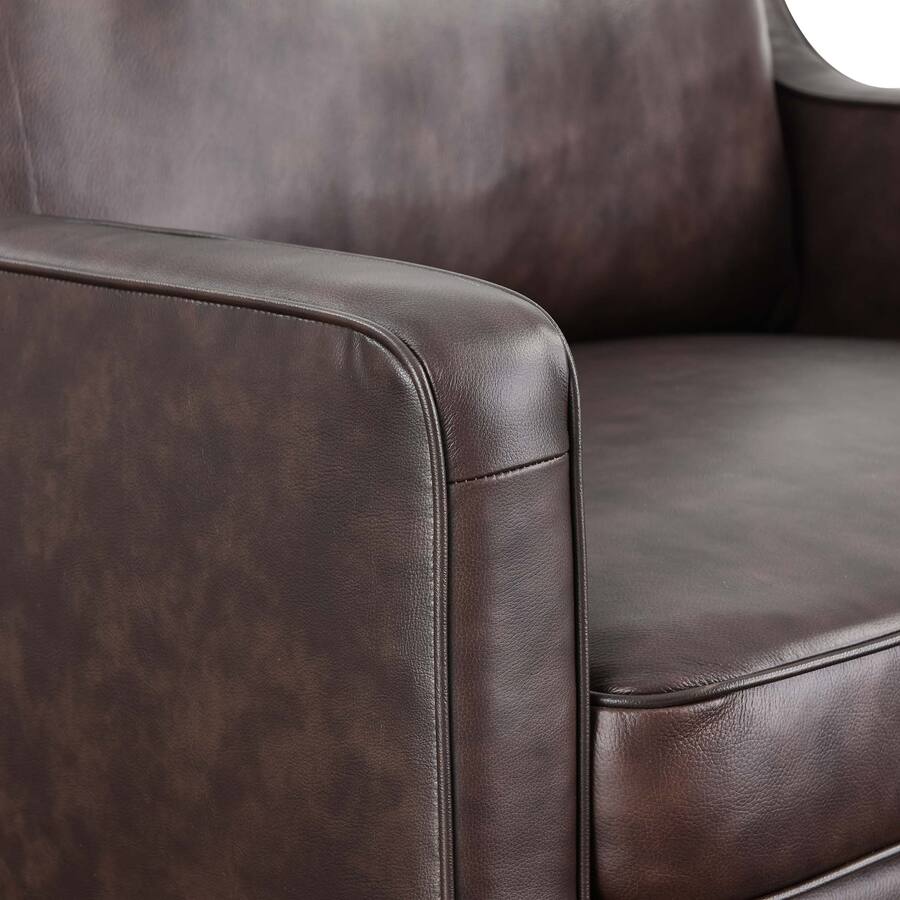 Impart Impart Genuine Leather Armchair by Modway Brown - Best Buy
