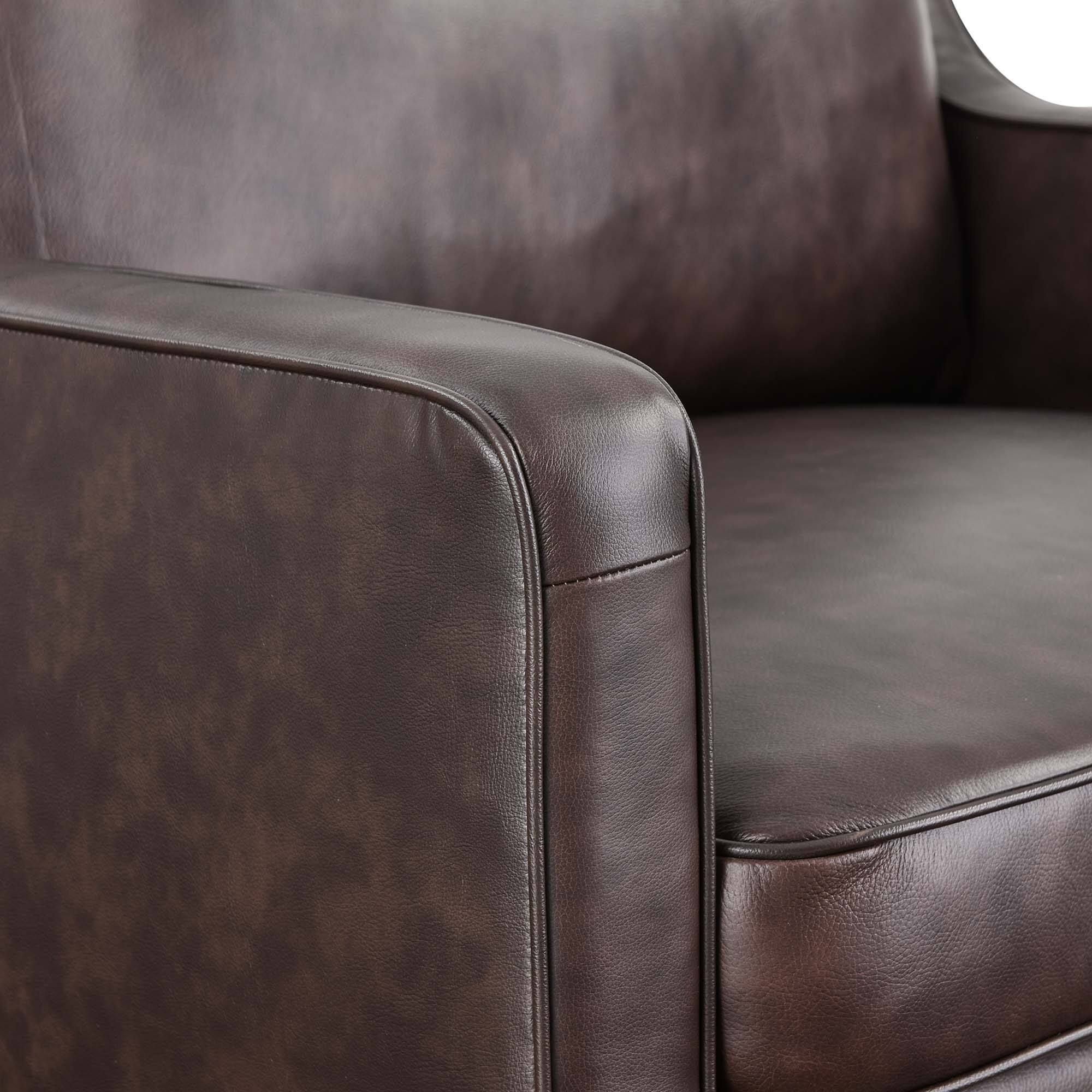 Left. Modway - Impart Genuine Leather Armchair by Modway - Brown.