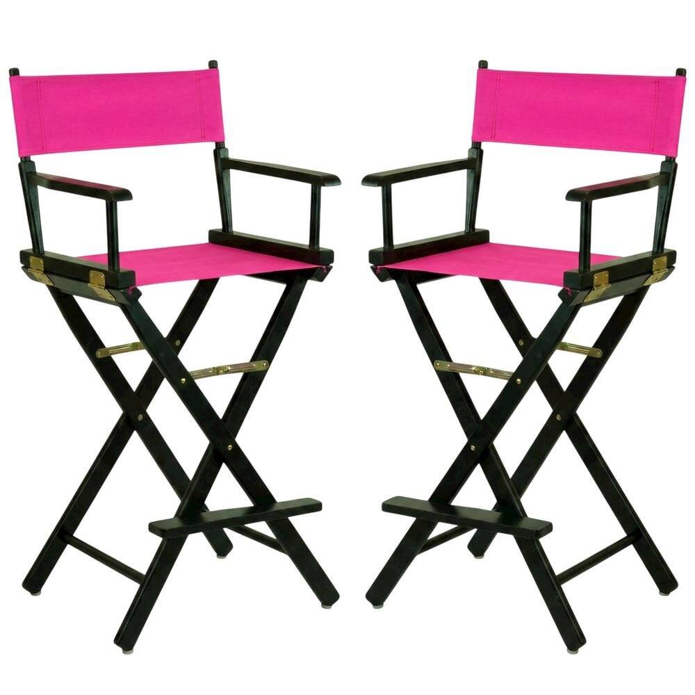 Left. FurniFact - Magenta Director's Chair - BlackFrame/Magenta Canvas.