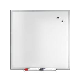 TRU RED - Magnetic Steel Dry Erase Board, 2' x 2' - Satin Frame