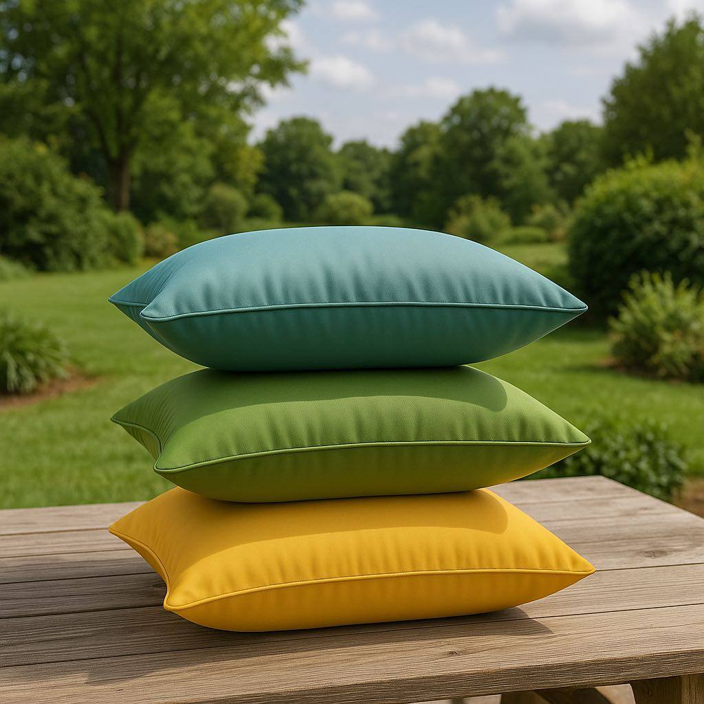 Back. LuXeo - 2-Pack Indoor-Outdoor Throw Pillow/ Size:14" x 20" - Aqua.