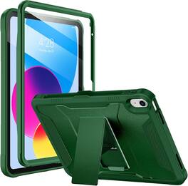 VIKESI - Protective Case for iPad (A16) 11–inch & iPad 10th Gen 10.9 –inch – Shockproof Design with Built-in Screen Guard - Viridian Green