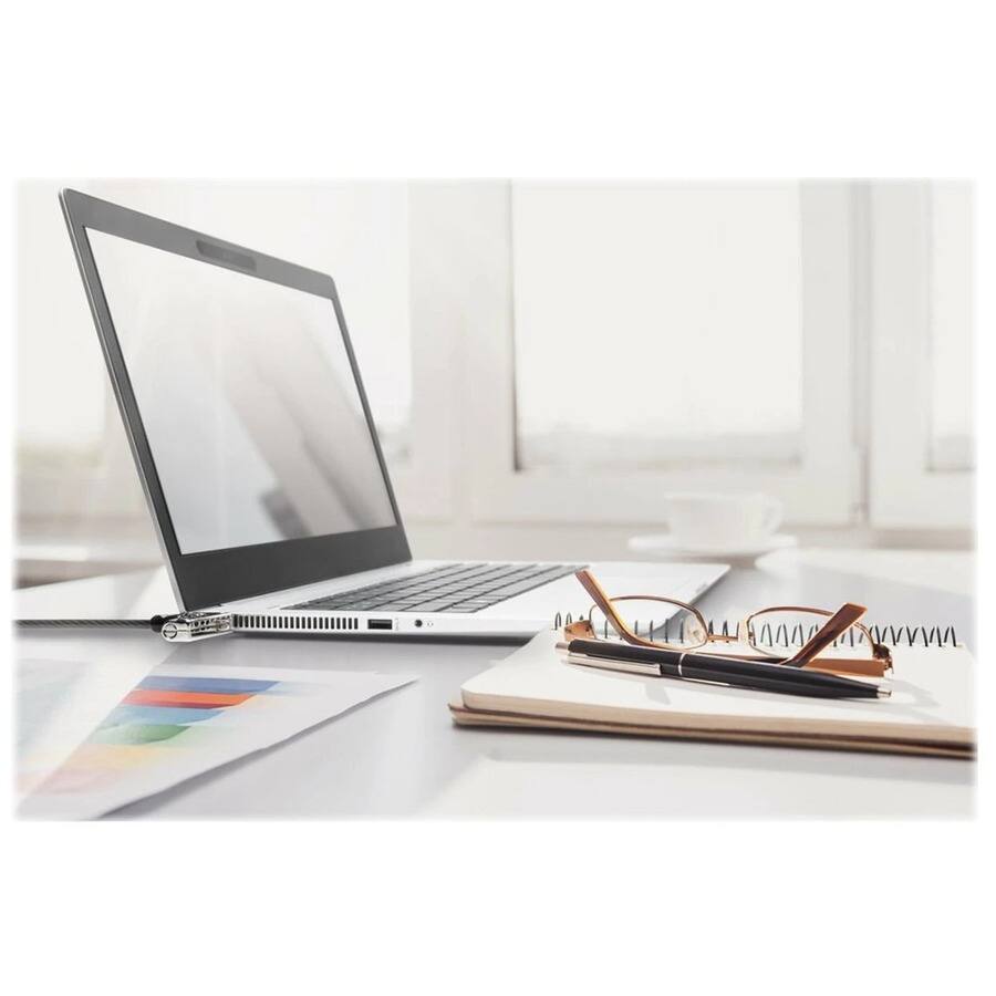 Alt View 1. Kensington - Kensington Slim NanoSaver Combination Laptop Lock - Resettable - 4-digit - Combination Lock - Carbon Steel - For.