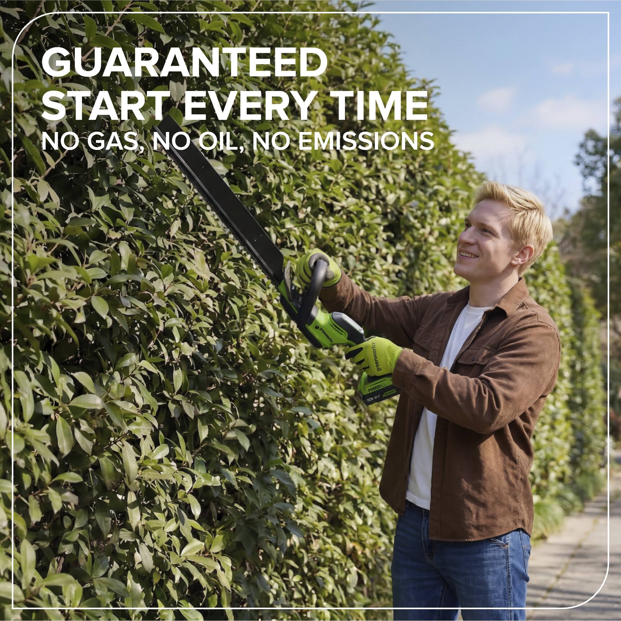 GUARANTEED START EVERY TIME  
NO GAS, NO OIL, NO EMISSIONS