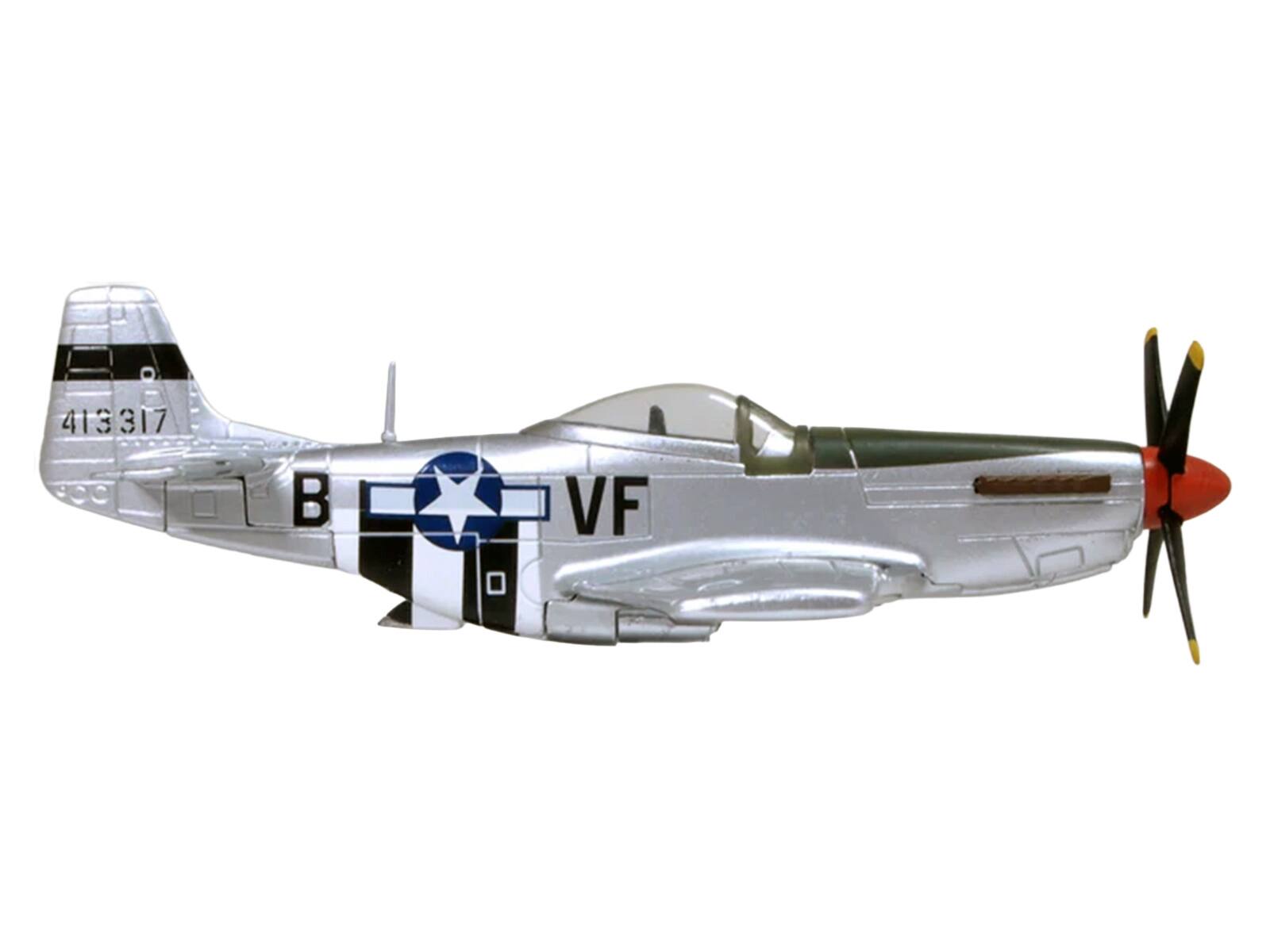Alt View 2. Oxford Diecast - North American P-51D Mustang Fighter Aircraft "England" (1944) US Army Air Forces 1/72 Diecast Model by Oxford Diecast.