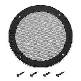 Unique Bargains - Speaker Grill Mesh Cover, Metal Subwoofer Grill Guard Protector ABS Frame for Car Audio, 4 Screws Included - Black Silver