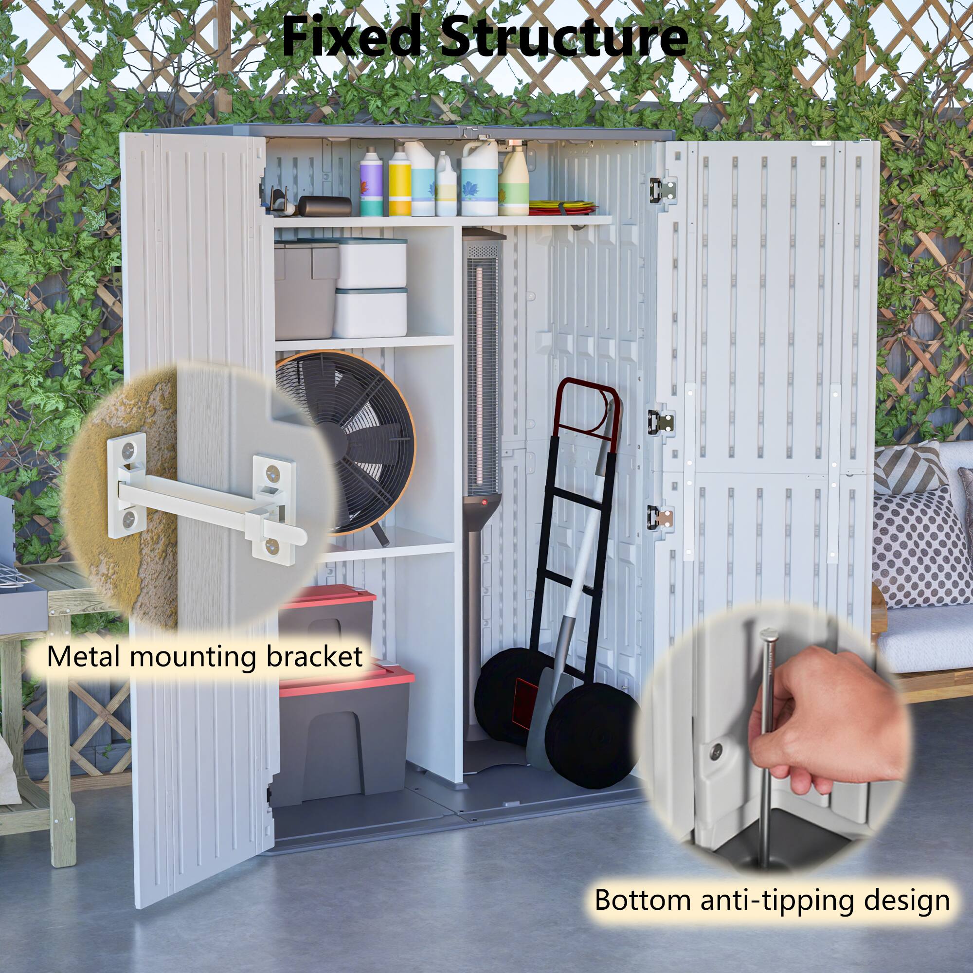 Fixed Structure Metal mounting bracket Bottom anti-tipping design