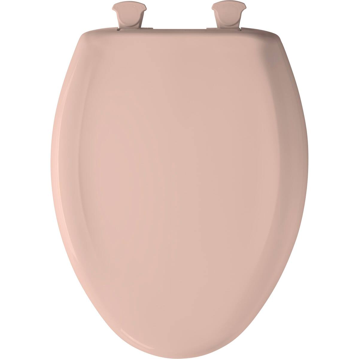 Angle. BEMIS - Bemis Elongated Plastic Toilet Seat in Venetian Pink Seat Fastening System, EasyClean and  WhisperClose Hinge - Venetian Pink.