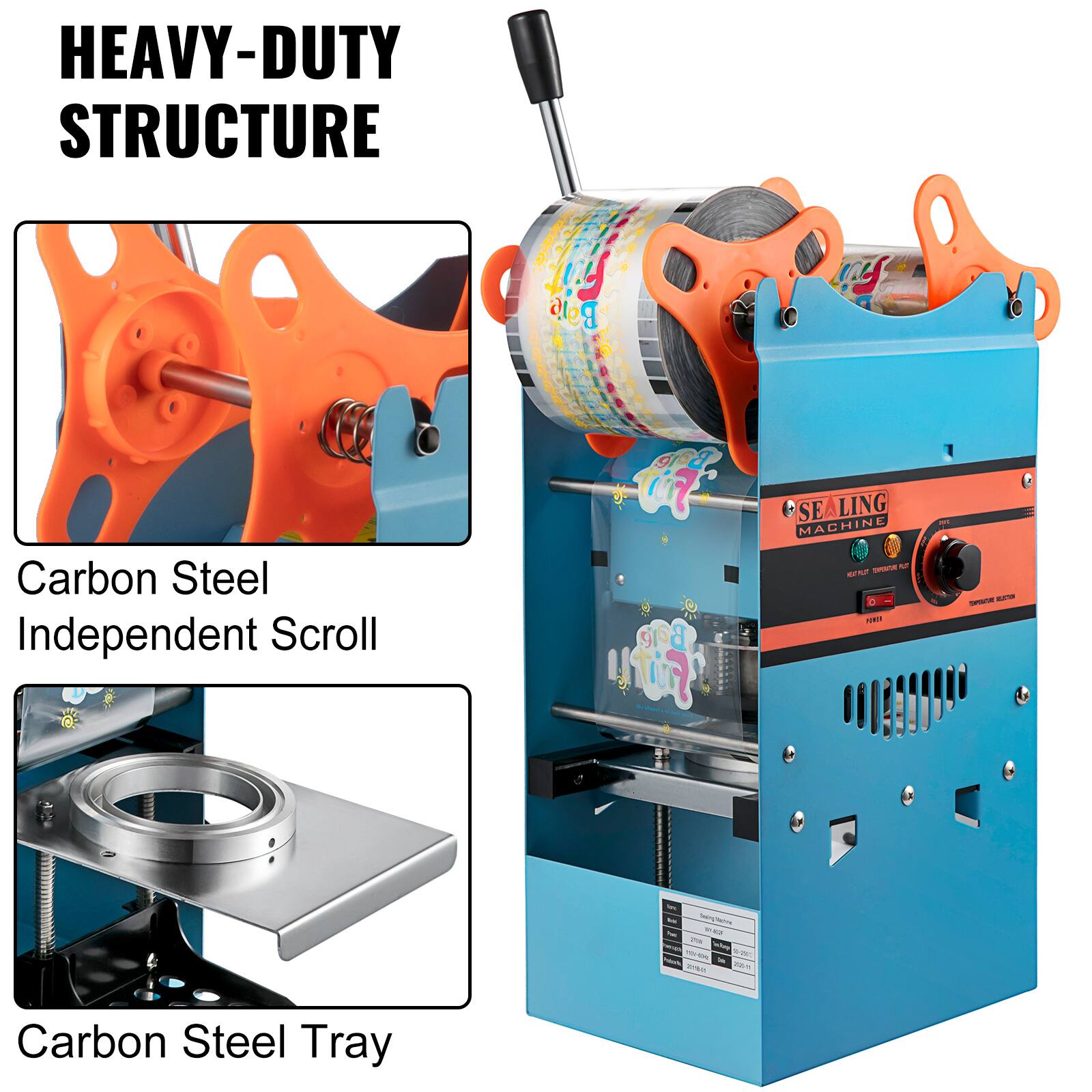 HEAVY-DUTY STRUCTURE

Carbon Steel Independent Scroll

Carbon Steel Tray