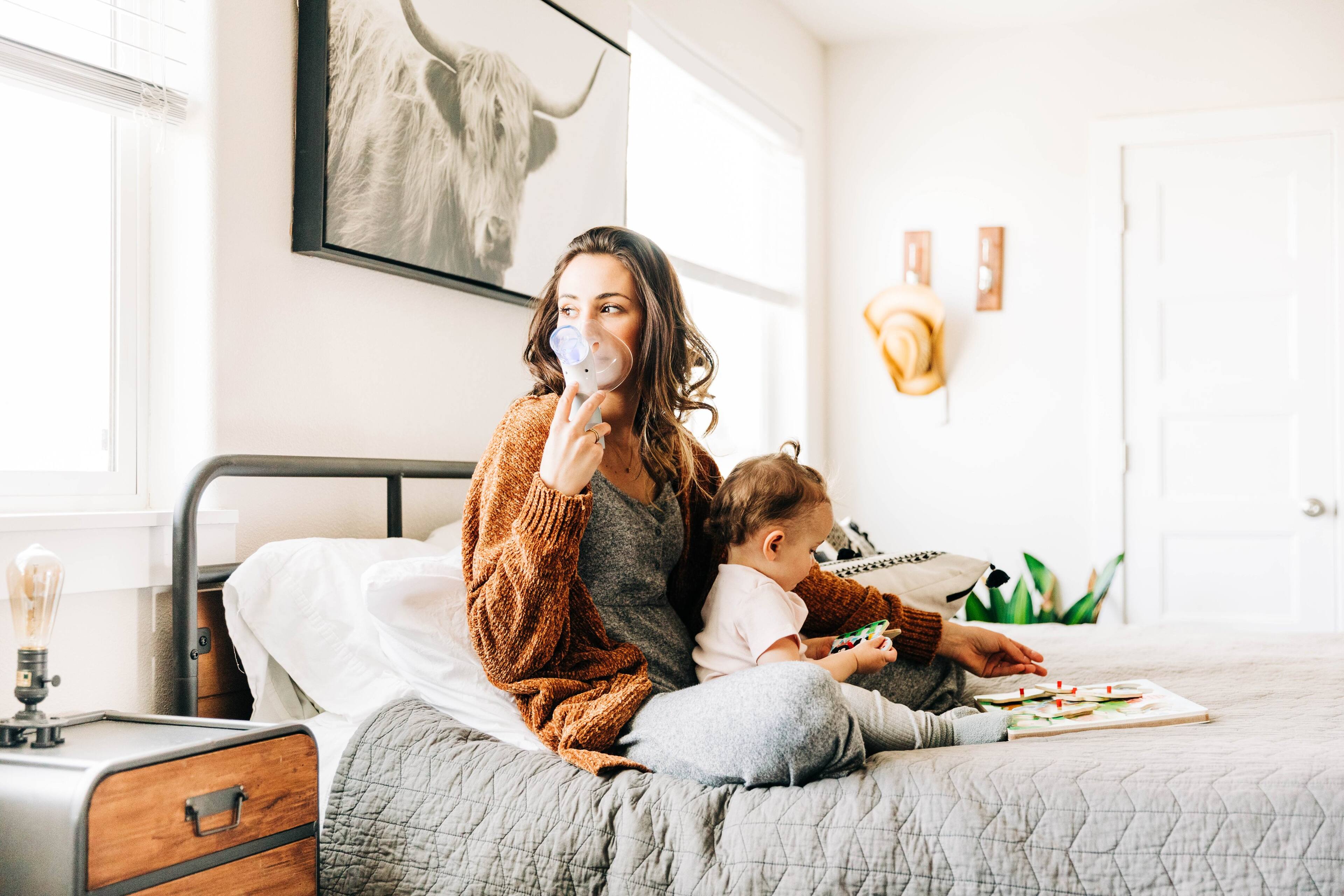 Alt View 11. CRANE - Warm Steam & Cool Mist Cordless Portable Mist Inhaler - White/Gray.