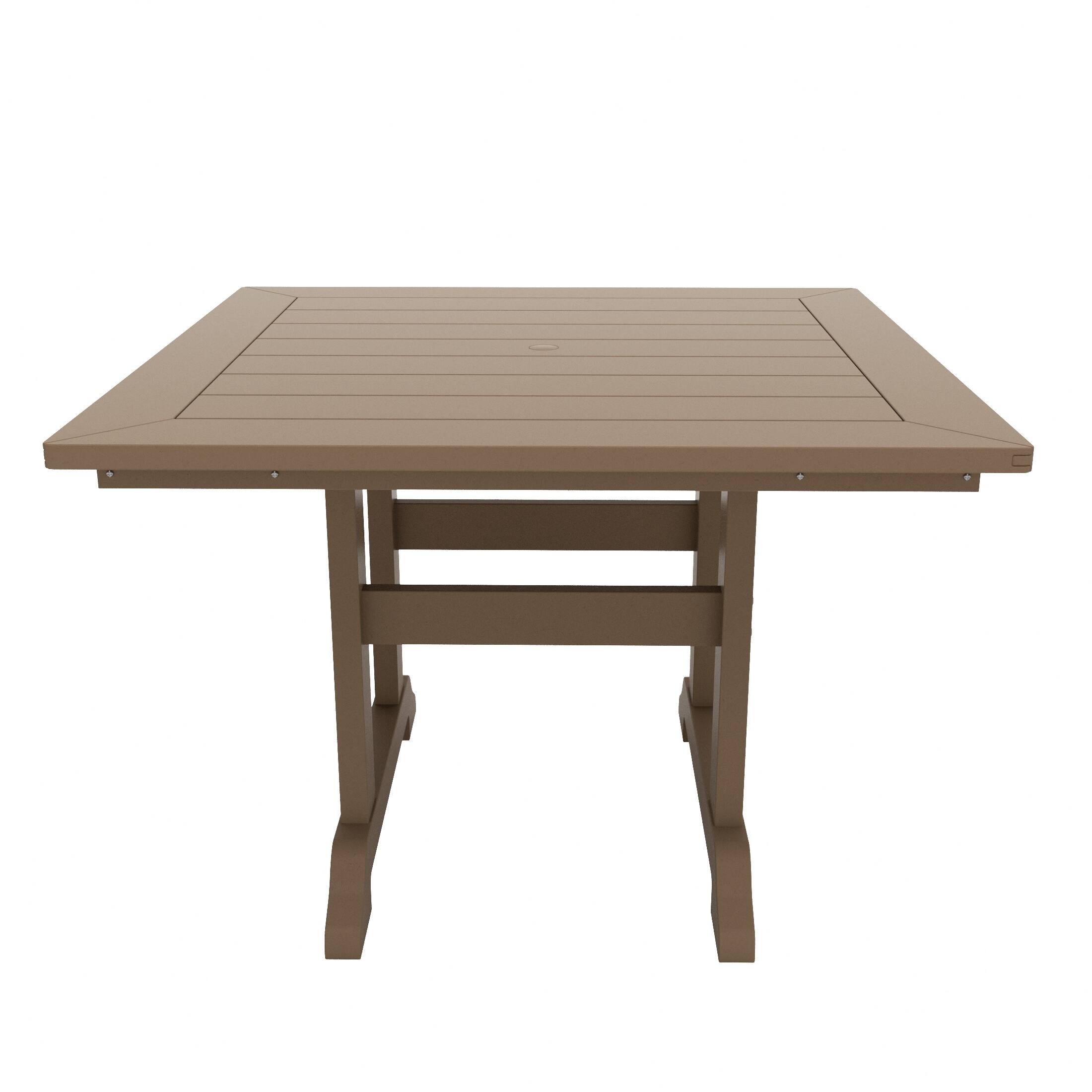 Left. WestinTrends - WestinTrends Malibu 43" Outdoor Patio Square Dining Table - Weathered Wood.