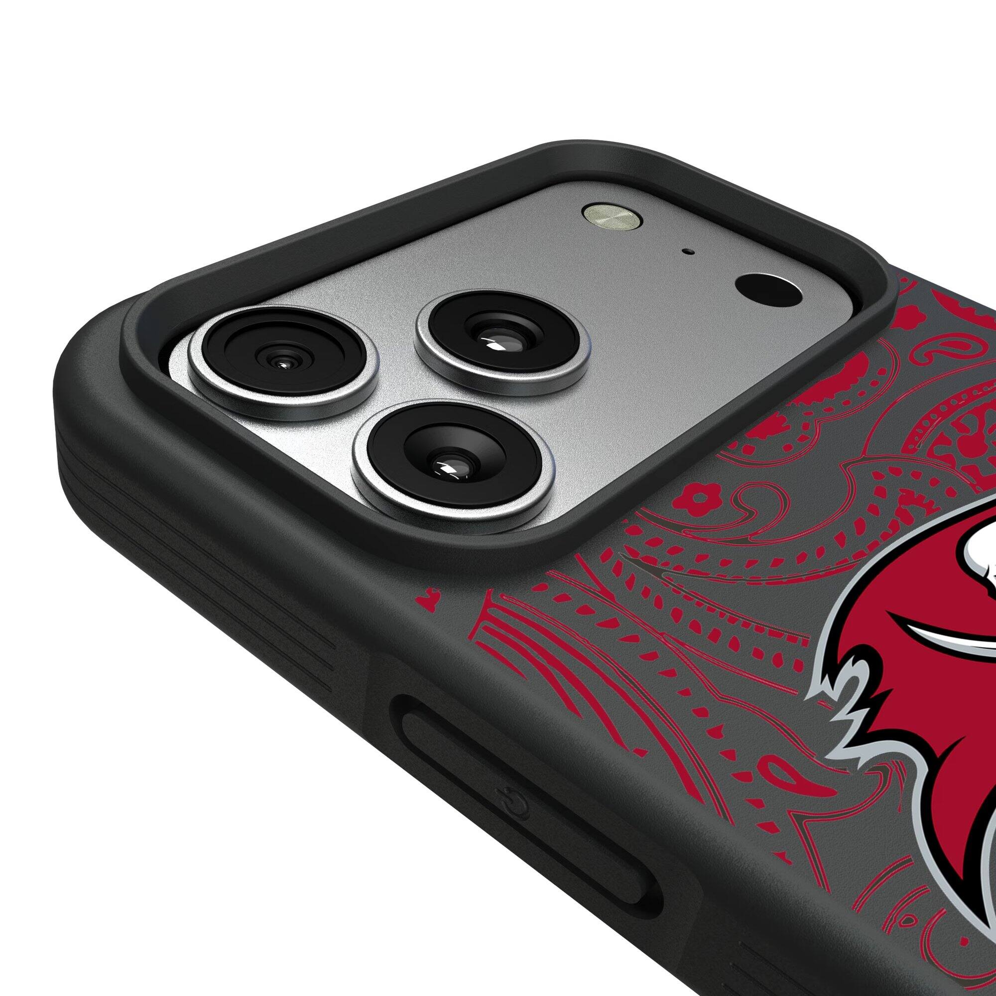 Alt View 2. Keyscaper - Tampa Bay Buccaneers Bump Case with 8.2ft Drop Protection - 15 - Multicolor.