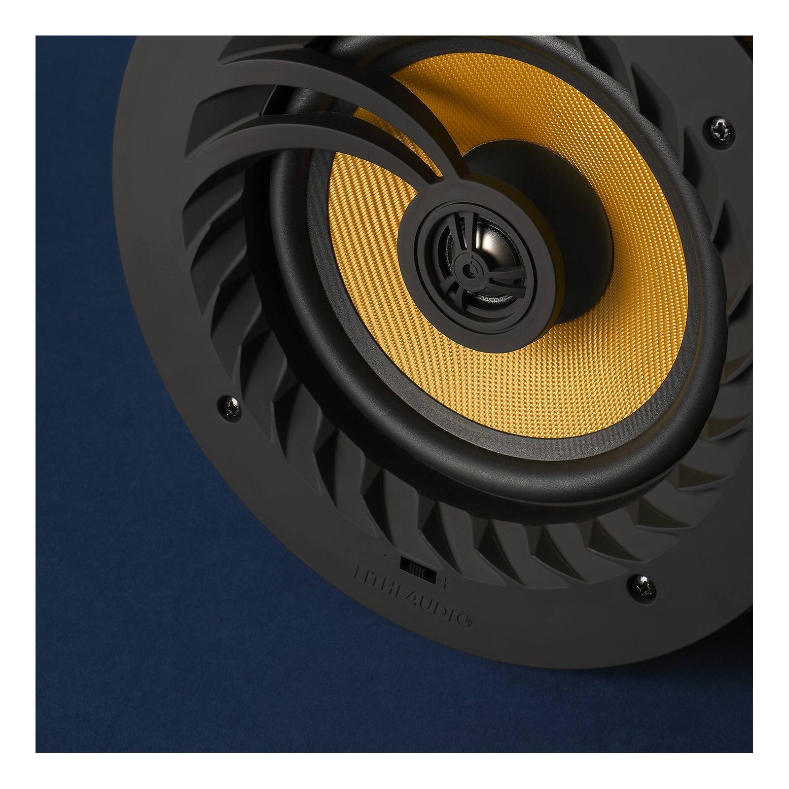 Back. Lithe Audio - Bluetooth Wireless 6.5 In. Ceiling Speaker (2 Master & 2 Passives) - Black.