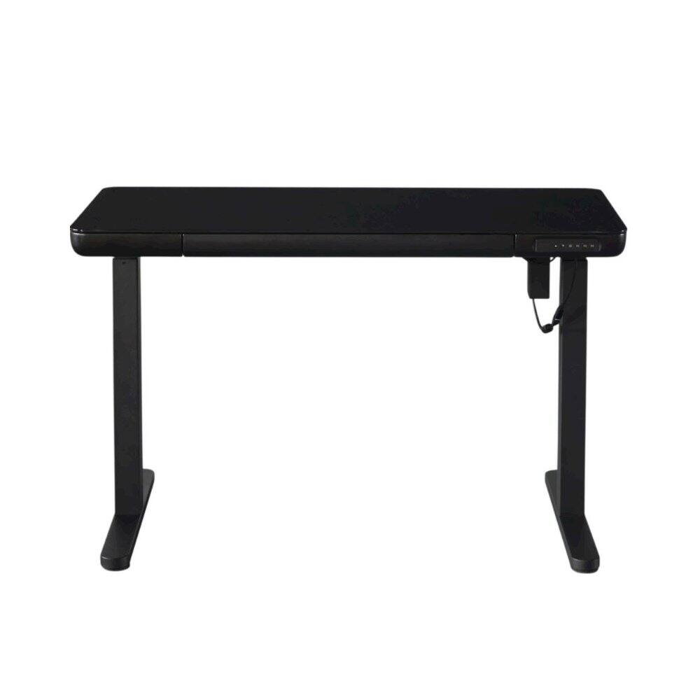 "KOWO - 48"" Electric Height Adjustable Standing Desk With Tempered Glass Top， - Black" price history on PriceWatchPro