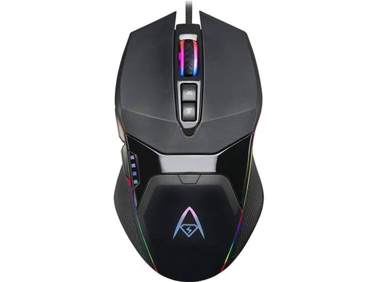Alt View 2. Adesso - ADESSO iMouse X5 Black 6 Buttons 1 x Wheel USB Wired Optical RGB Illuminated Gaming Mouse - Black.