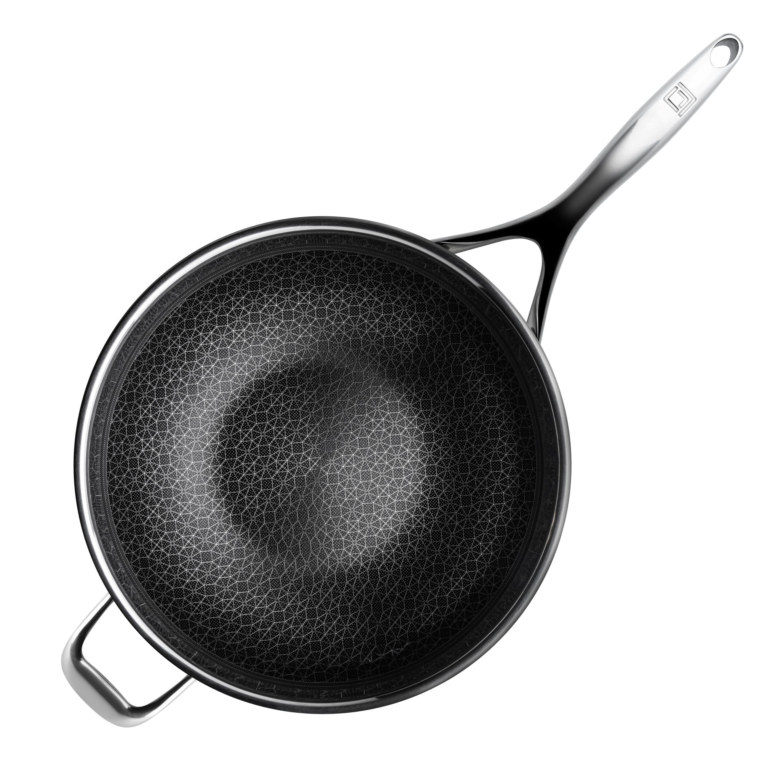 Livwell Brands DiamondClad Hybrid Nonstick Stainless Steel Wok Pan - Thumbnail 3