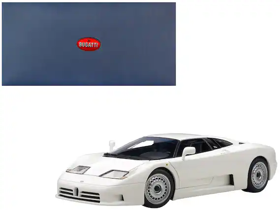 Front. Autoart - Bugatti EB110 GT White 1/18 Diecast Model Car by Autoart - White.