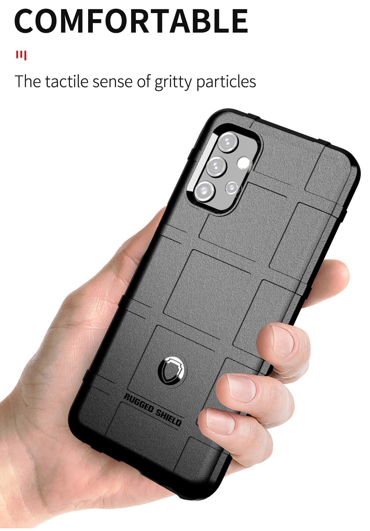 COMFORTABLE

The tactile sense of gritty particles

RUGGED SHIELD