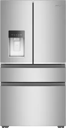 Whirlpool - 22 Cu. Ft. Counter Depth 4-Door French Door Refrigerator - Fingerprint-Resistant Stainless Finish