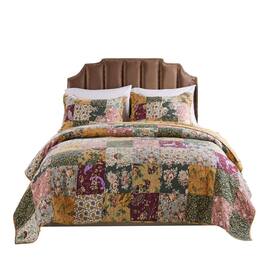 Greenland Home Fashions - Greenland Home Fashion Antique Chic Quilt And Pillow Sham Set - 3 - Piece - King 105x95" - Multi