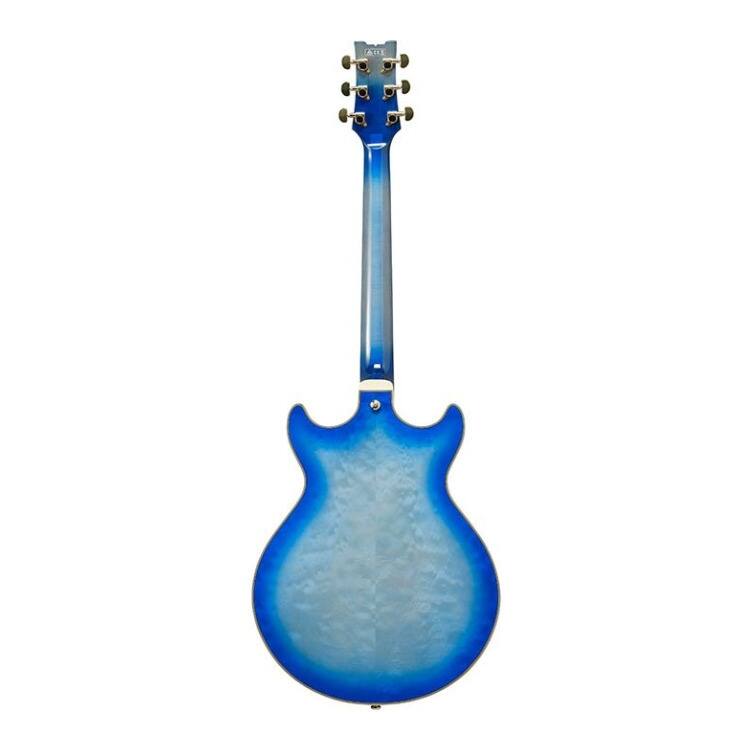 Left. Ibanez - Ibanez AM Artcore Expressionist 6-String Electric Guitar (Jet Blue Burst).