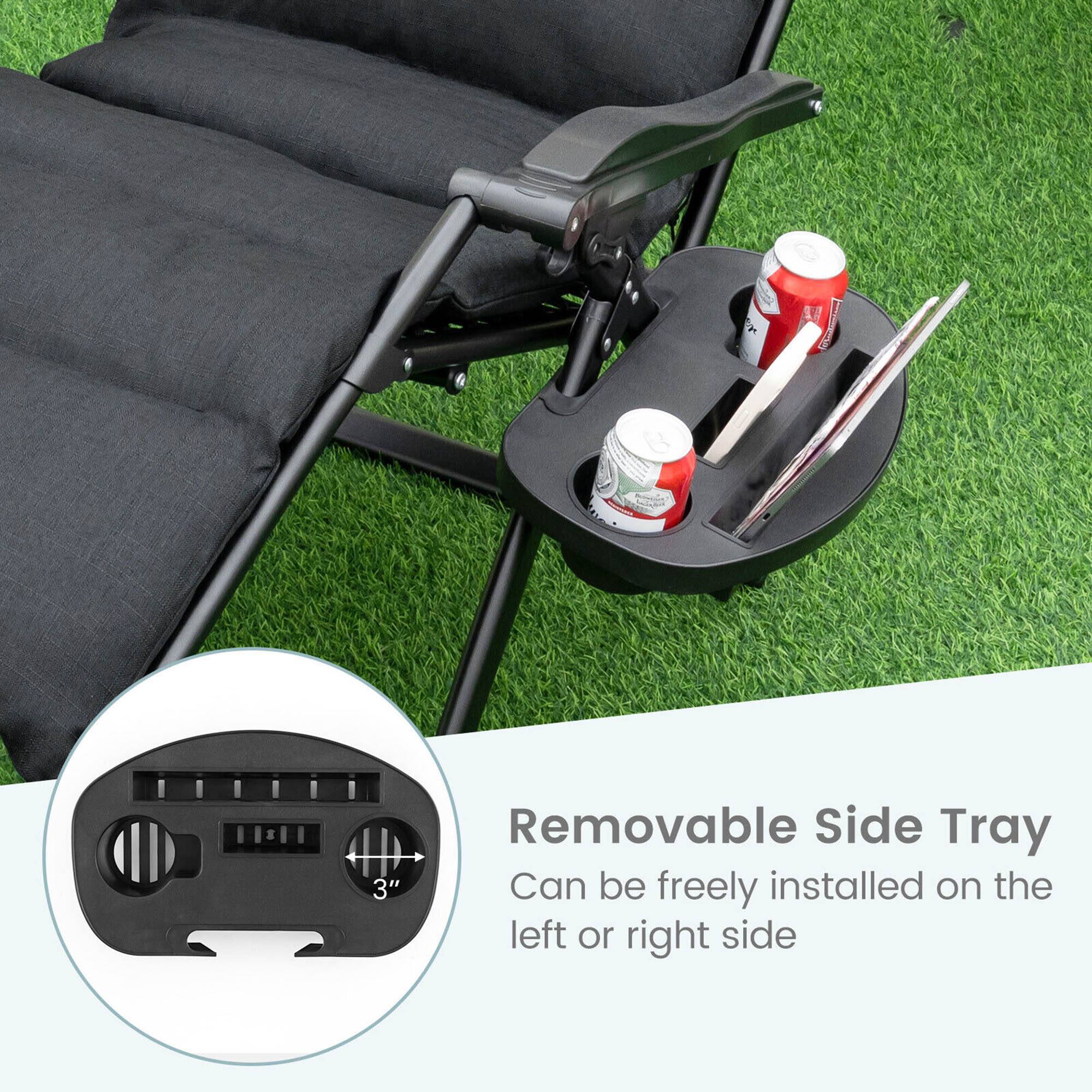 Removable Side Tray  
Can be freely installed on the left or right side