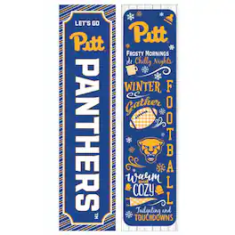 Evergreen Enterprises - Pitt Panthers 47" Double Sided Winter Leaner Fan Sign - Multicolor