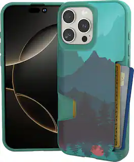 Smartish - iPhone 16 Pro Max Wallet Case - Wallet Slayer Vol 1 - Protective Slim Card Holder Cover - Moving Mountains