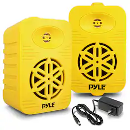 PYLE - PyleUsa Bluetooth Indoor Outdoor Speakers - Yellow