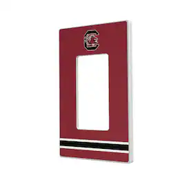 Keyscaper - South Carolina Gamecocks Stripe Design Single Rocker Light Switch Plate - Multicolor