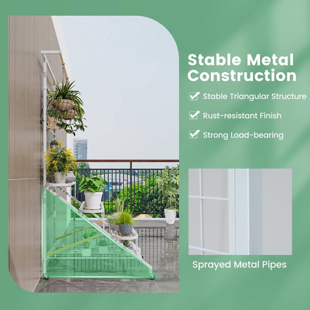 Stable Metal Construction  
- Stable Triangular Structure  
- Rust-resistant Finish  
- Strong Load-bearing  
- Sprayed Metal Pipes