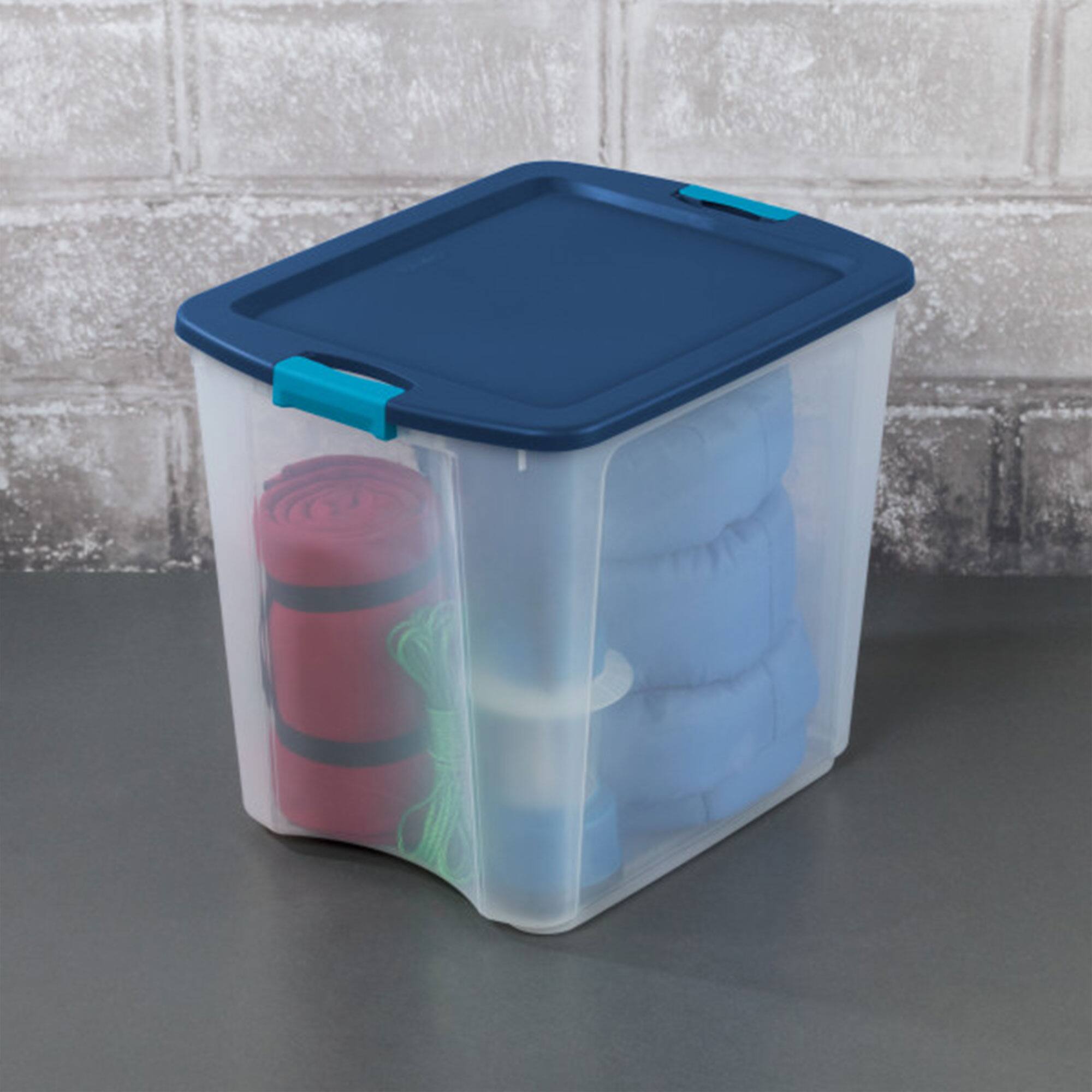 Alt View 3. Sterilite - Sterilite 26 Gallon Latch & Carry Plastic Storage Tote Container Box, 8 Pack - Clear.