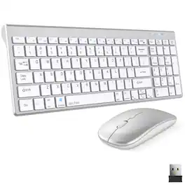 Delton - N36 Slim Wireless Keyboard and Optical Mouse Combo, (DKMN36-WW) - White