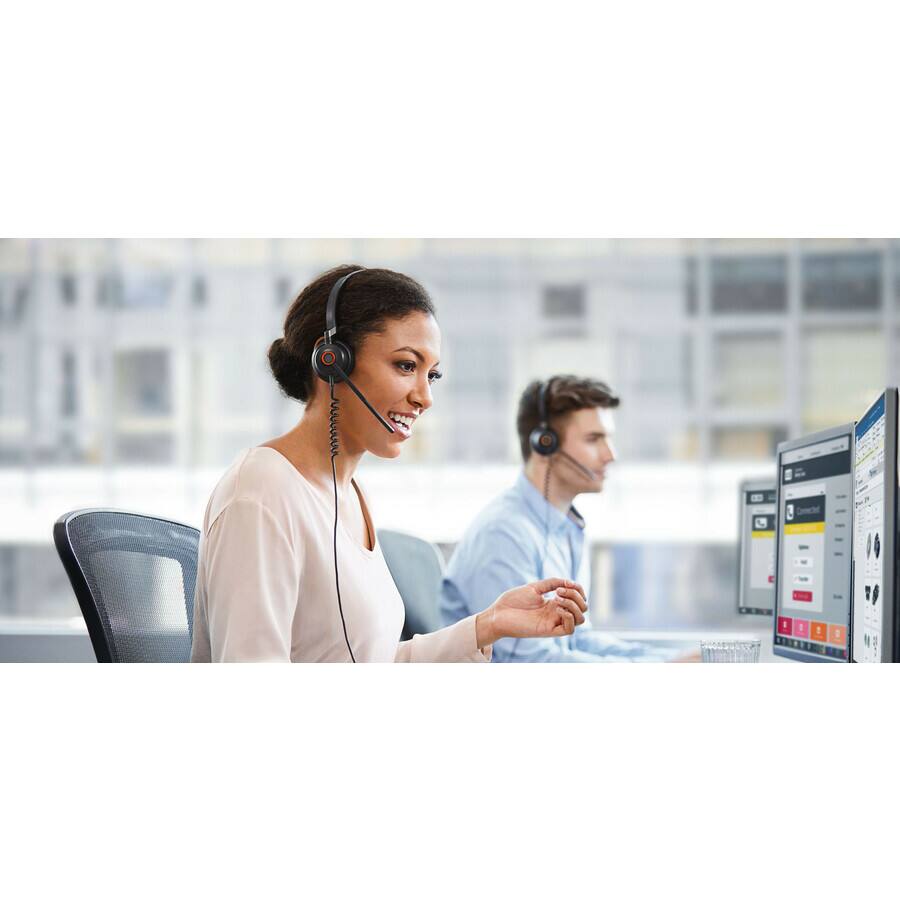 Alt View 2. Jabra - Jabra Engage 50 Mono - Mono - USB Type C - Wired - 32 Ohm - 20 Hz to 20 kHz - Over-the-head - Monaural - Supra-aural - Red.