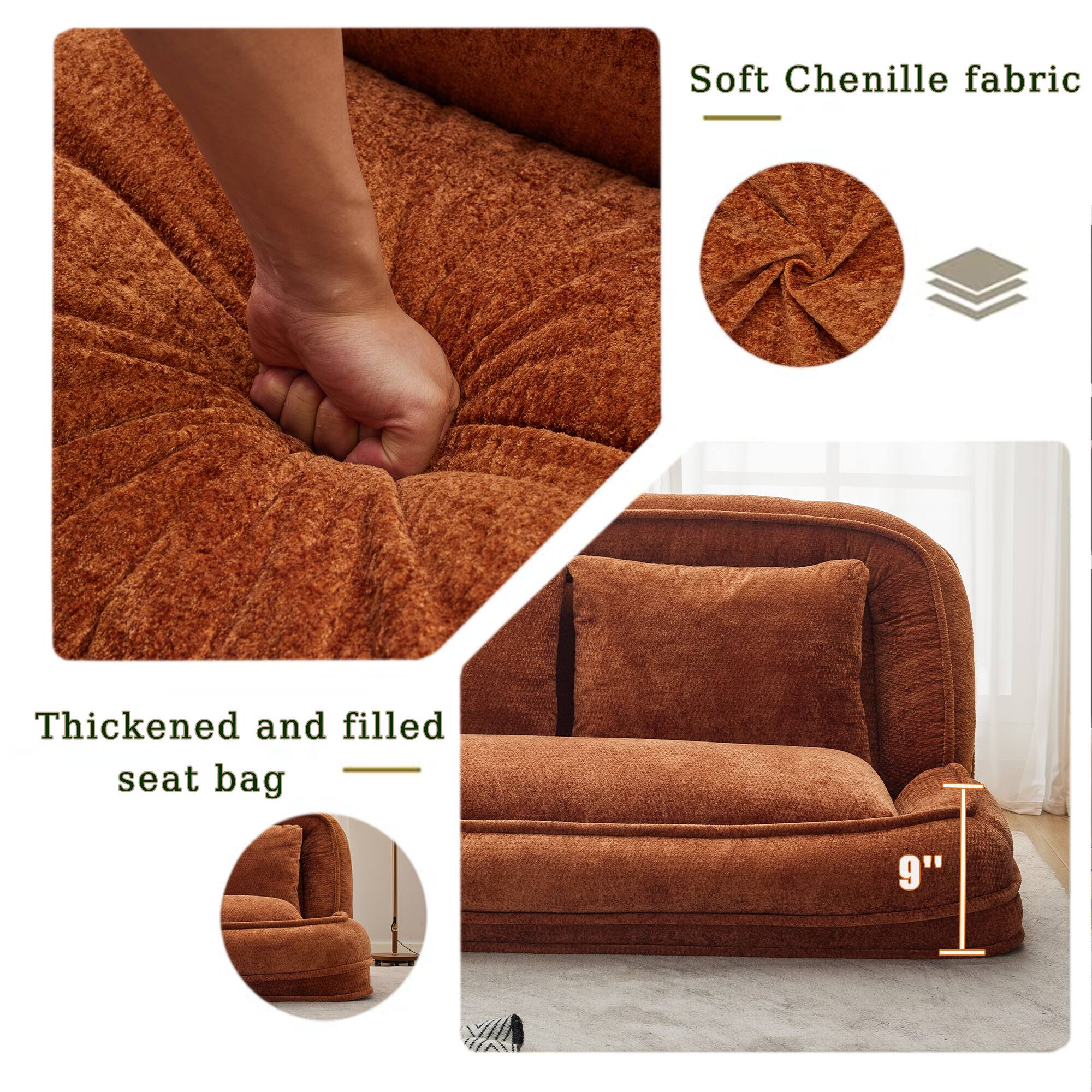 Soft Chenille fabric

Thickened and filled seat bag

9"