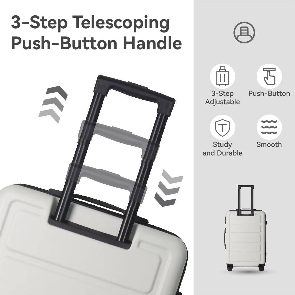 3-Step Telescoping Push-Button Handle

- 3-Step Adjustable
- Push-Button
- Study and Durable
- Smooth