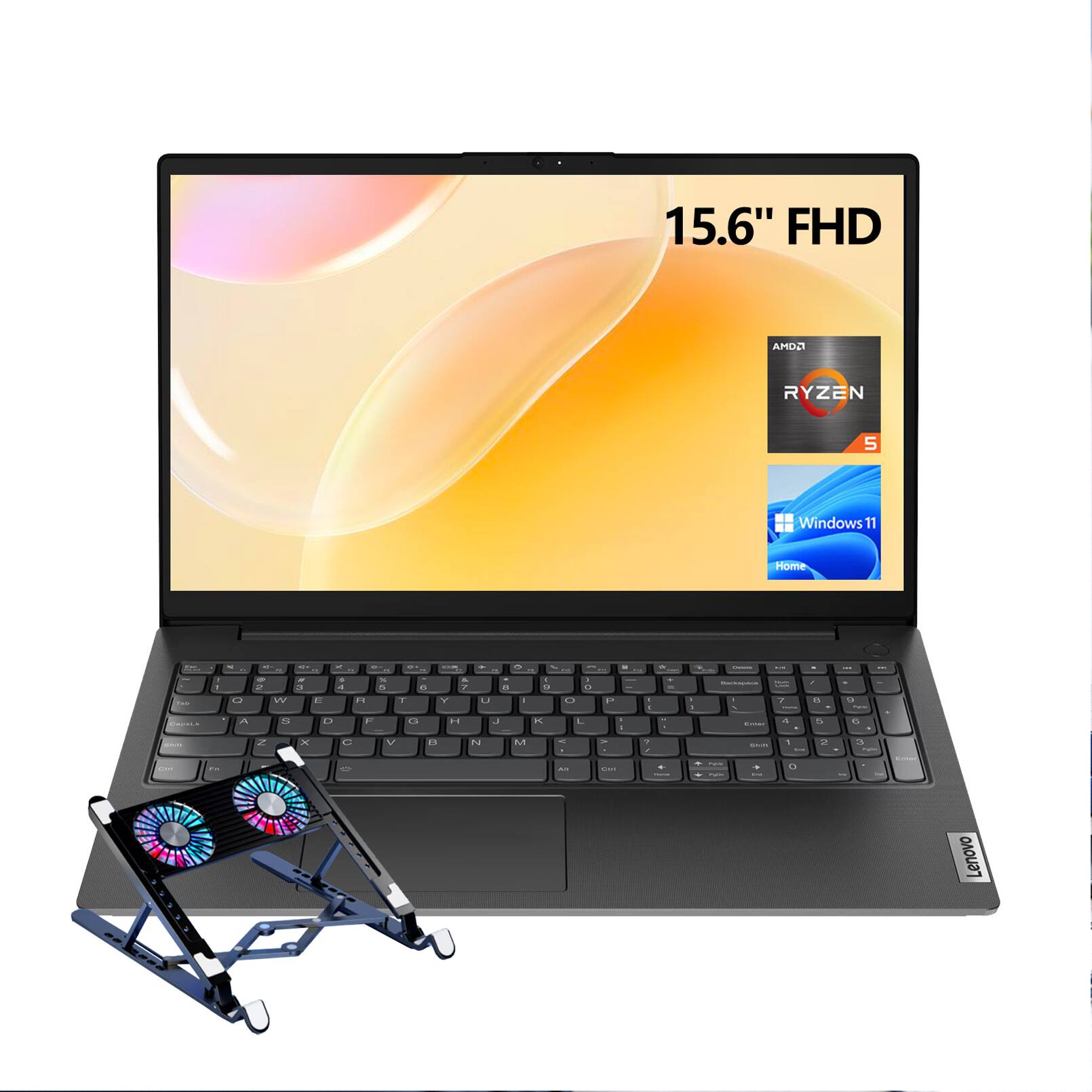 15.6" FHD  
AMD RYZEN 5  
Windows 11 Home  
Save - CAN 1  
N Q M - @ 2 w  
a R 3 E  
K 0 4  
R % 5  
WT 6 T  
OF A 7 Y  
A 8 U  
I 1 9  
ON o  
P . - I  
W . "  
- BAABAGAGE - 7 % -  
A $ - 9 PAN  
Starch BIAN  
A Z S x D C F V G  
H N J K M < . L V 1 I , ,  
Bindeit Shift 4 1 - 5 2 6 3 Pattic Cory  
F18 - + PAID Patili + 1.55 0  
Lenovo